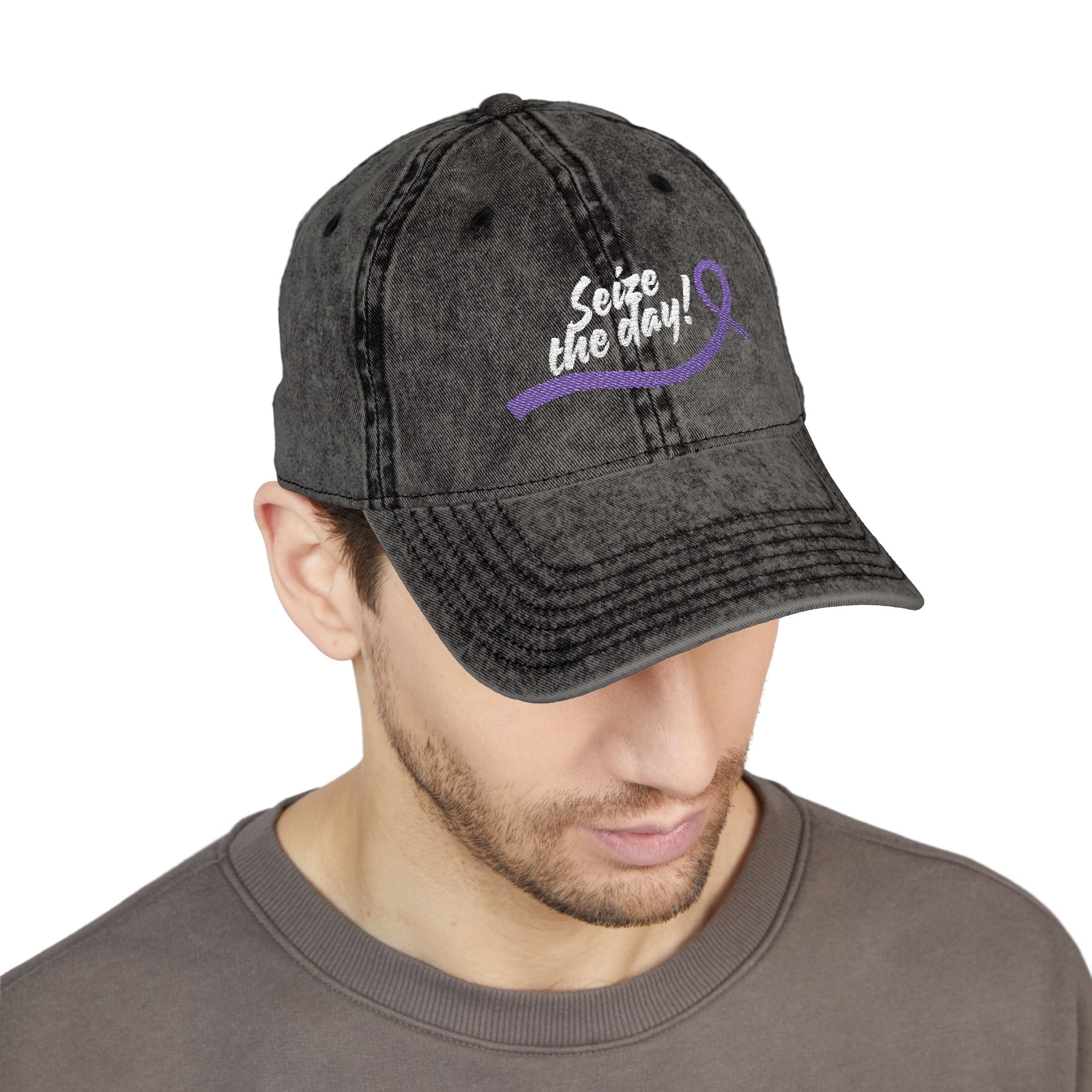 Seize the Day Vintage Style Cap (Embroidery) - Hats, Baseball & Trucker - EpiAl's Shop