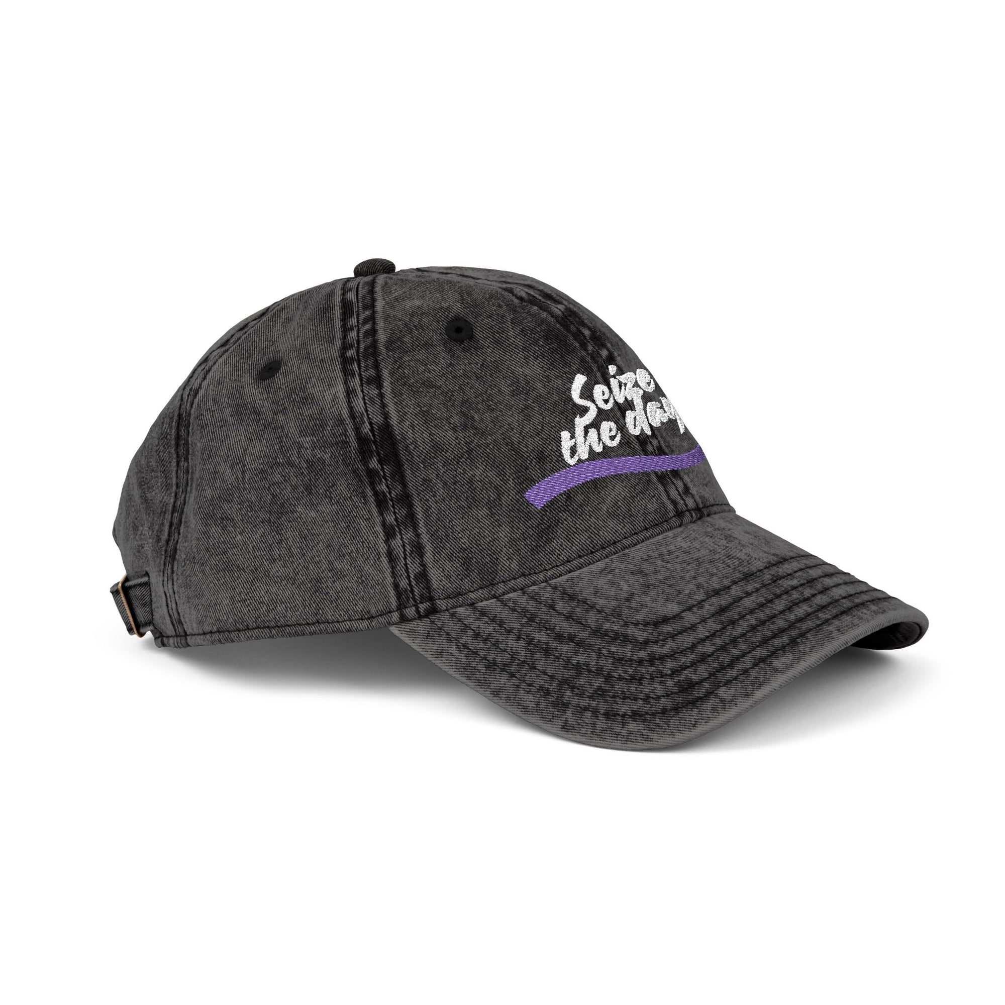Seize the Day Vintage Style Cap (Embroidery) - Hats, Baseball & Trucker - EpiAl's Shop