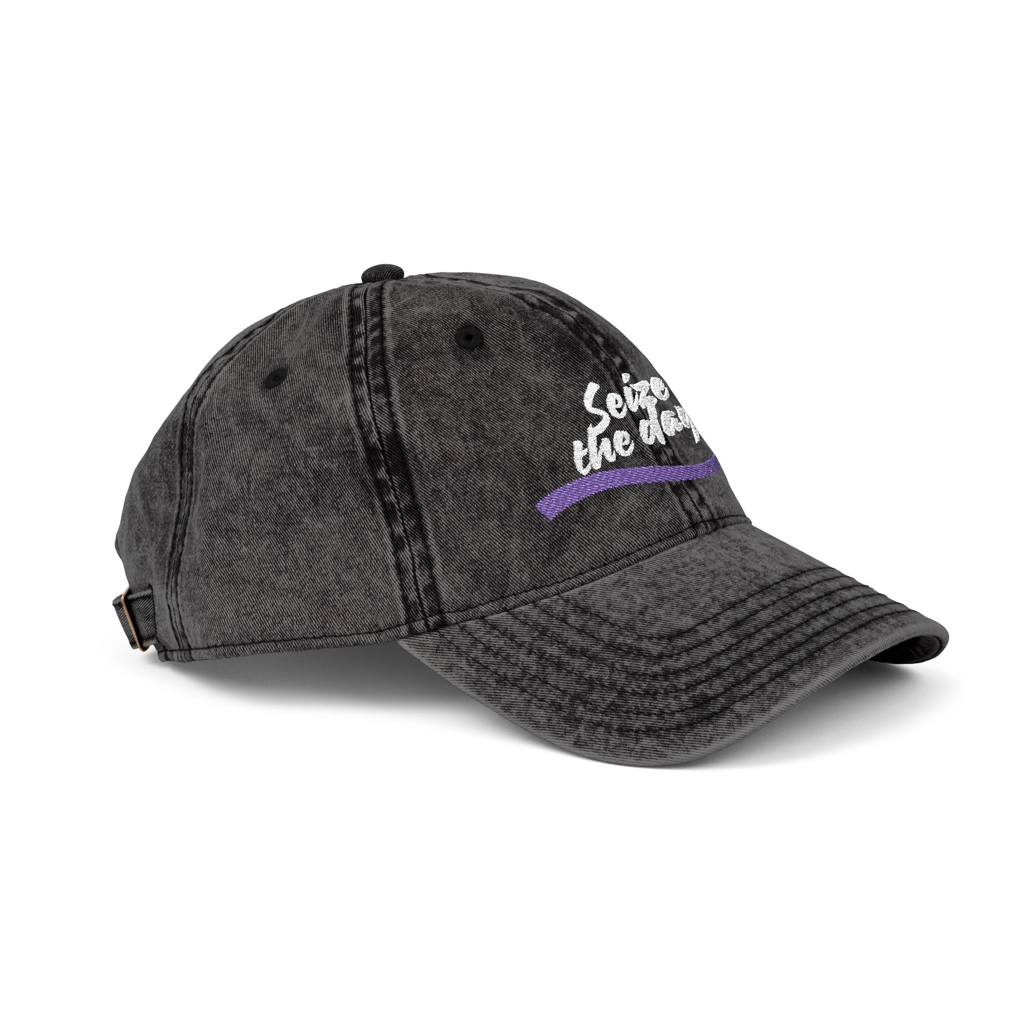 Seize the Day Vintage Style Cap (Embroidery) - Hats, Baseball & Trucker - EpiAl's Shop