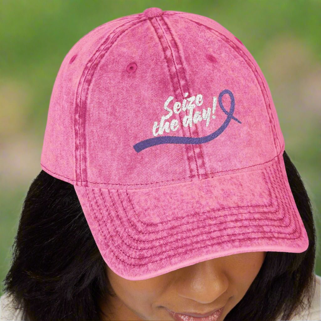 Seize the Day Vintage Style Cap (Embroidery) - Hats, Baseball & Trucker - EpiAl's Shop