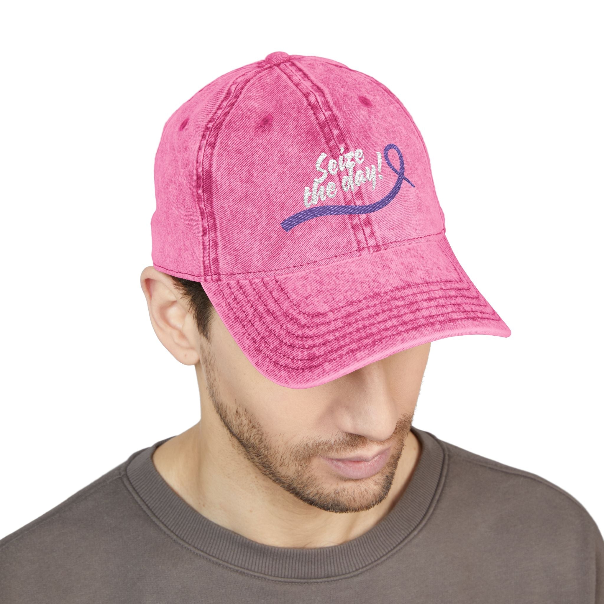 Seize the Day Vintage Style Cap (Embroidery) - Hats, Baseball & Trucker - EpiAl's Shop