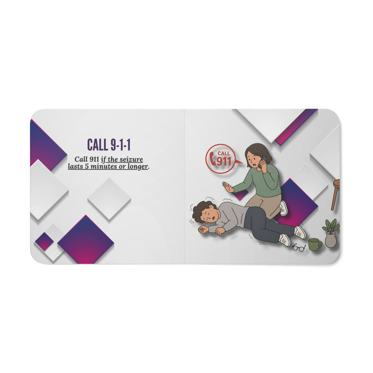 Seizure First Aid Board Book for All Ages | Simple Safety Guide - Books, Board - EpiAl's Shop