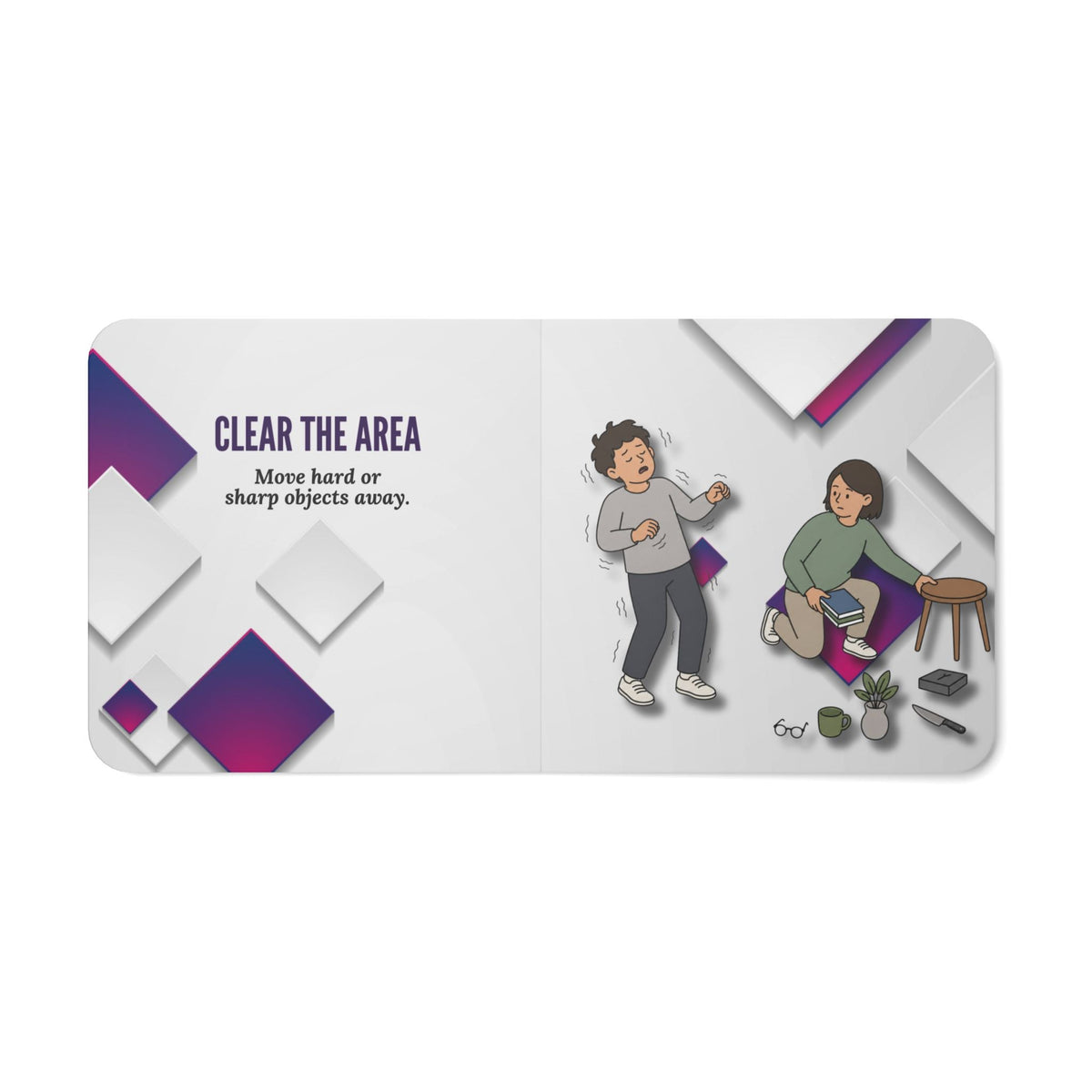 Seizure First Aid Board Book for All Ages | Simple Safety Guide - Books, Board - EpiAl's Shop