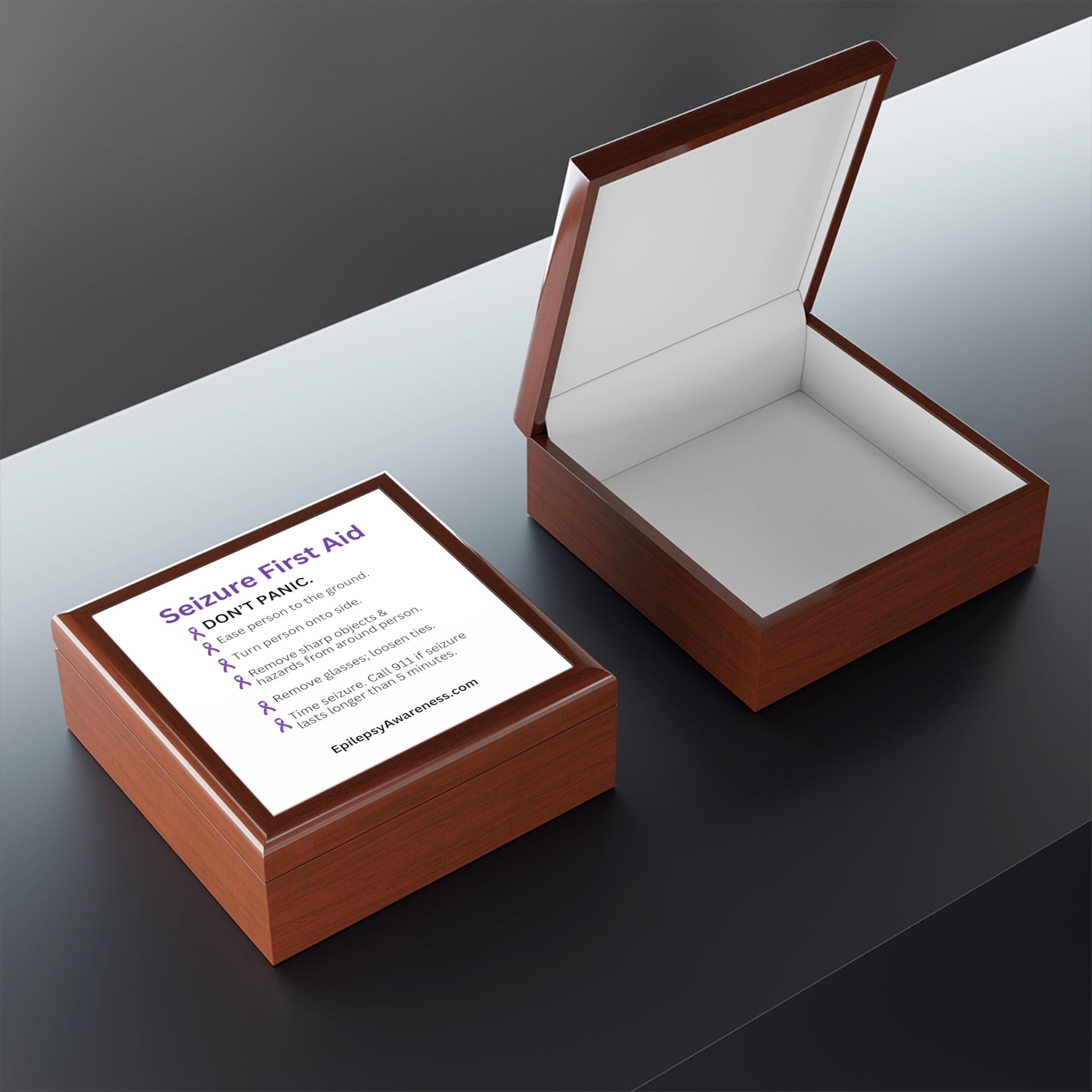 Seizure First Aid Jewelry Box - Home Decor - Epileptic Al’s Shop