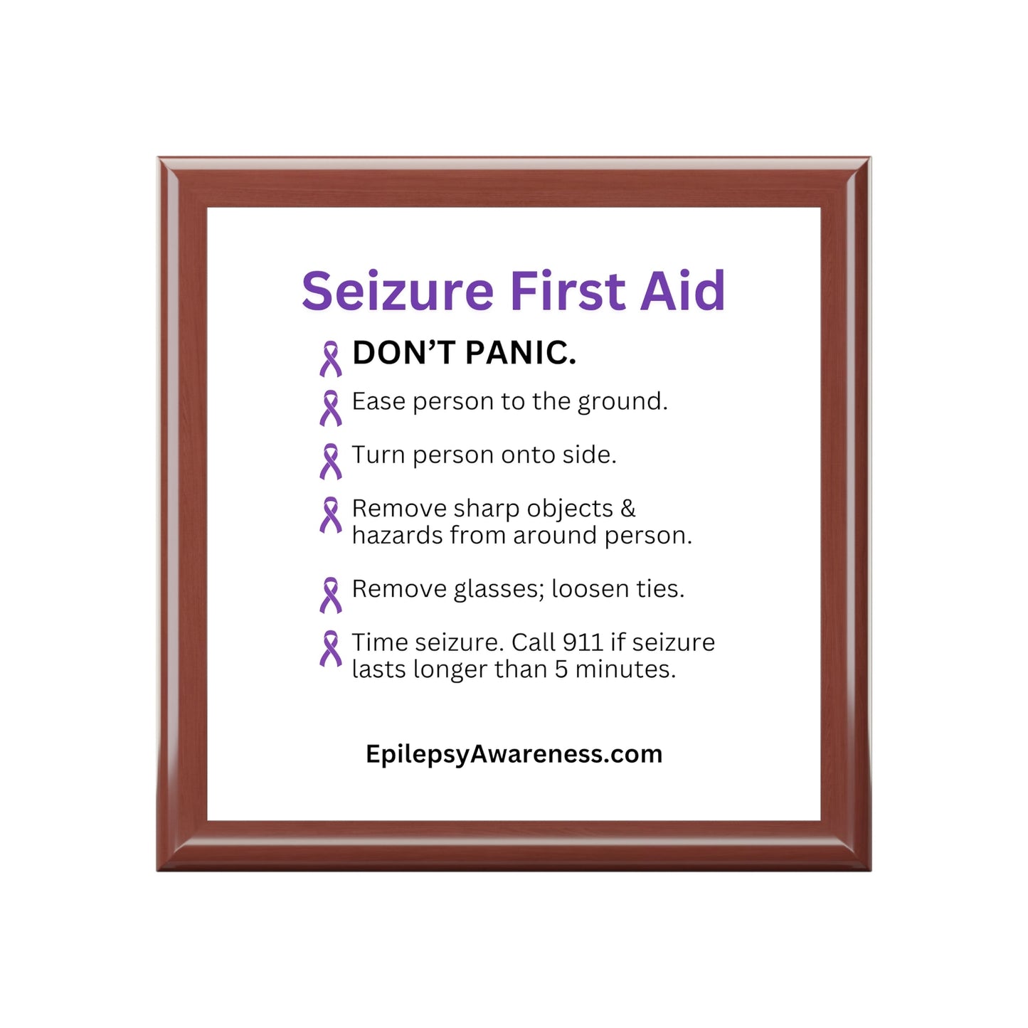 Seizure First Aid Jewelry Box - Home Decor - Epileptic Al’s Shop