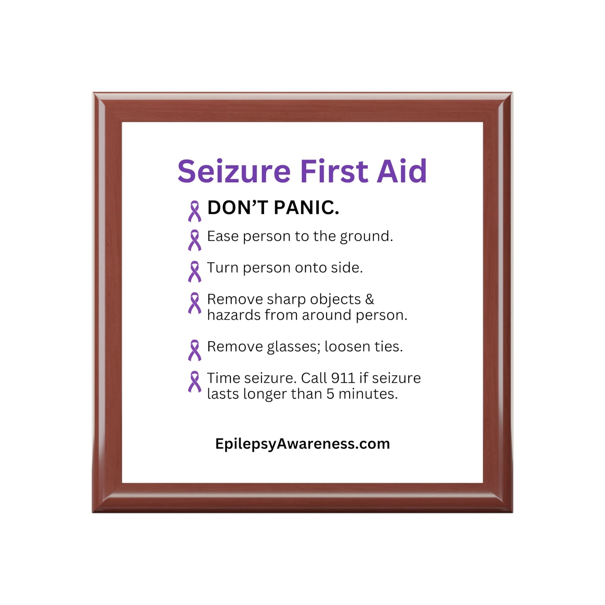 Seizure First Aid Jewelry Box - Home Decor - Epileptic Al’s Shop