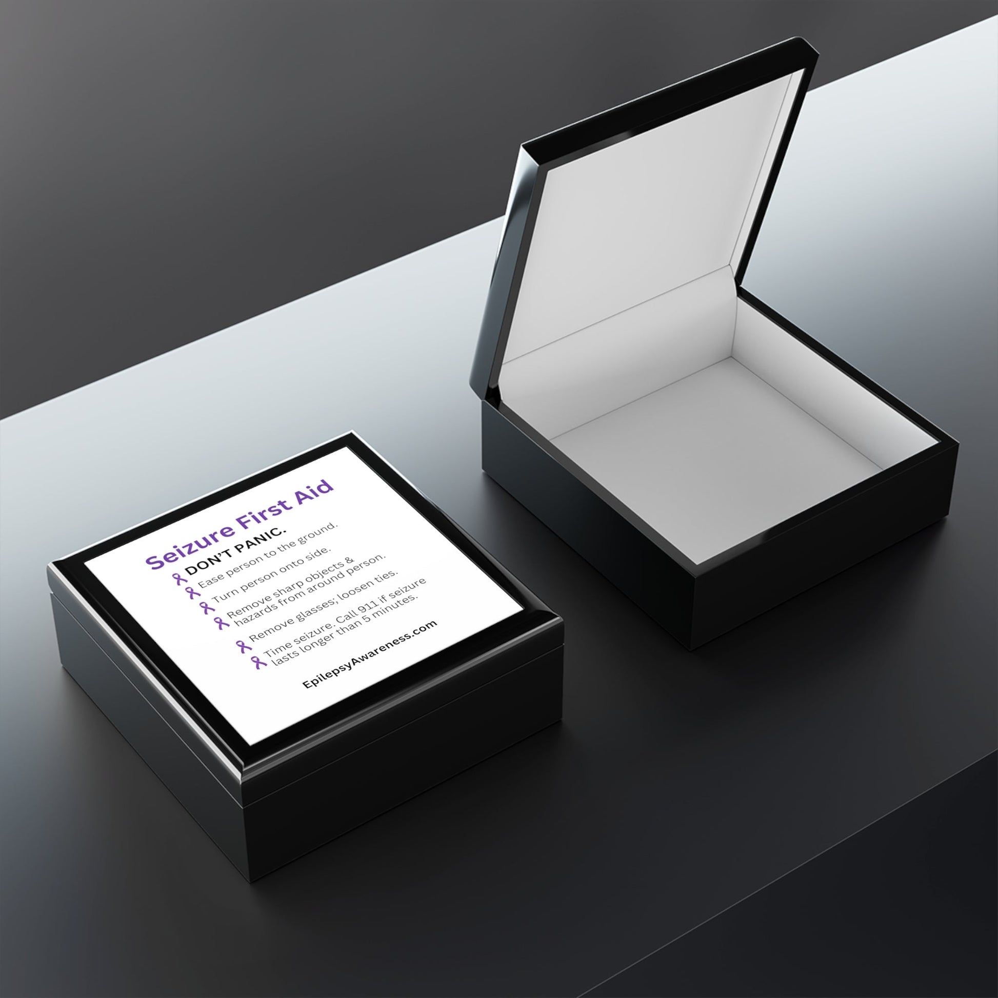 Seizure First Aid Jewelry Box - Home Decor - Epileptic Al’s Shop