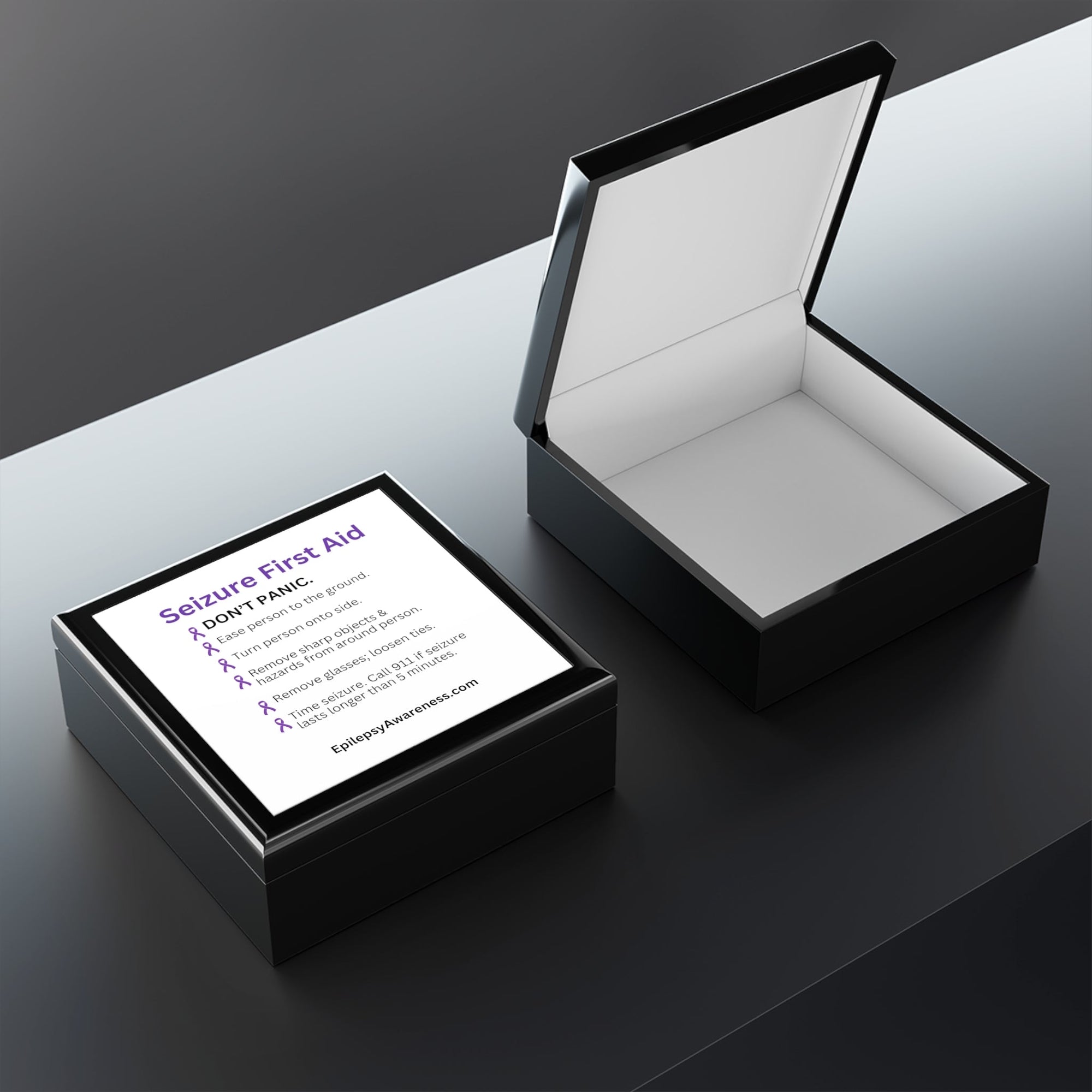 Seizure First Aid Jewelry Box - Home Decor - Epileptic Al’s Shop