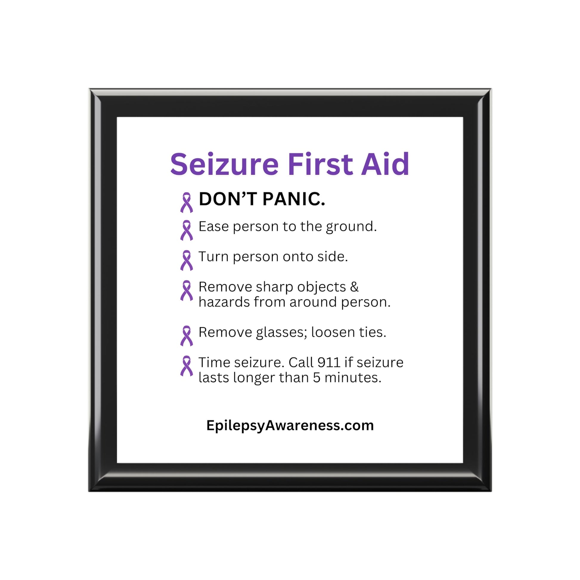 Seizure First Aid Jewelry Box - Home Decor - Epileptic Al’s Shop