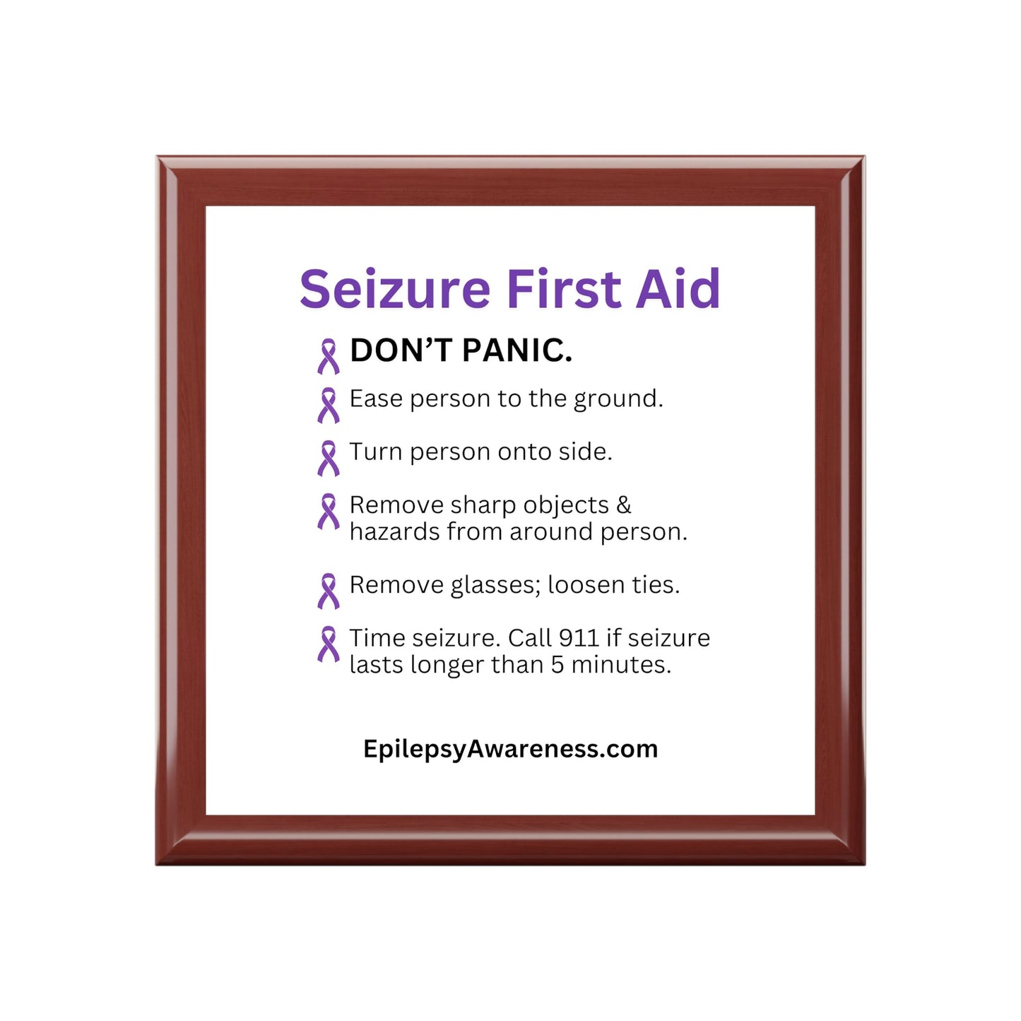 Seizure First Aid Jewelry Box - Home Decor - Epileptic Al’s Shop