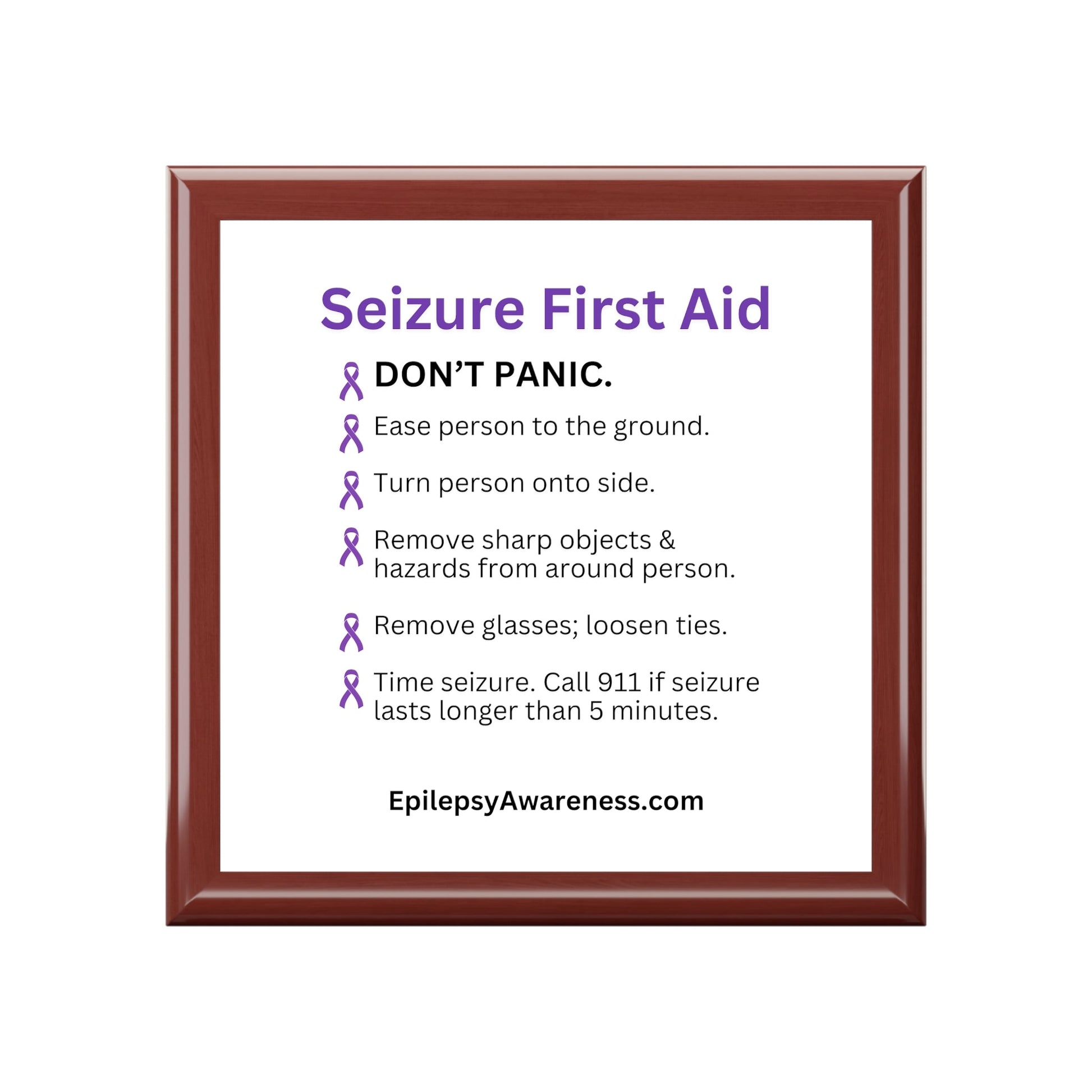 Seizure First Aid Jewelry Box - Home Decor - Epileptic Al’s Shop