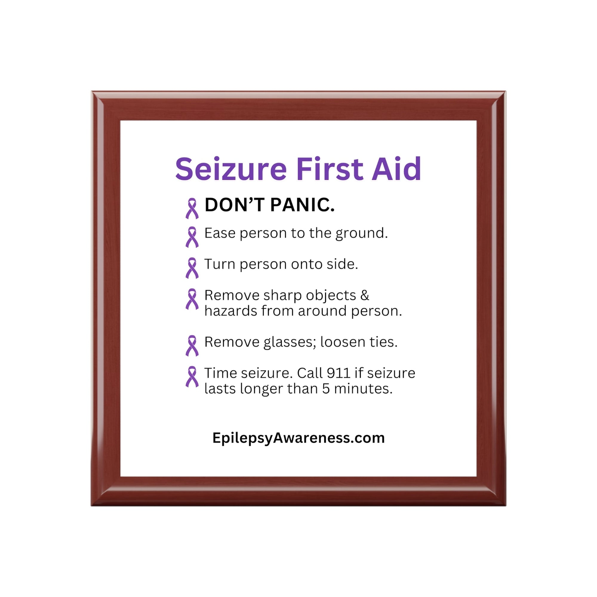Seizure First Aid Jewelry Box - Home Decor - Epileptic Al’s Shop