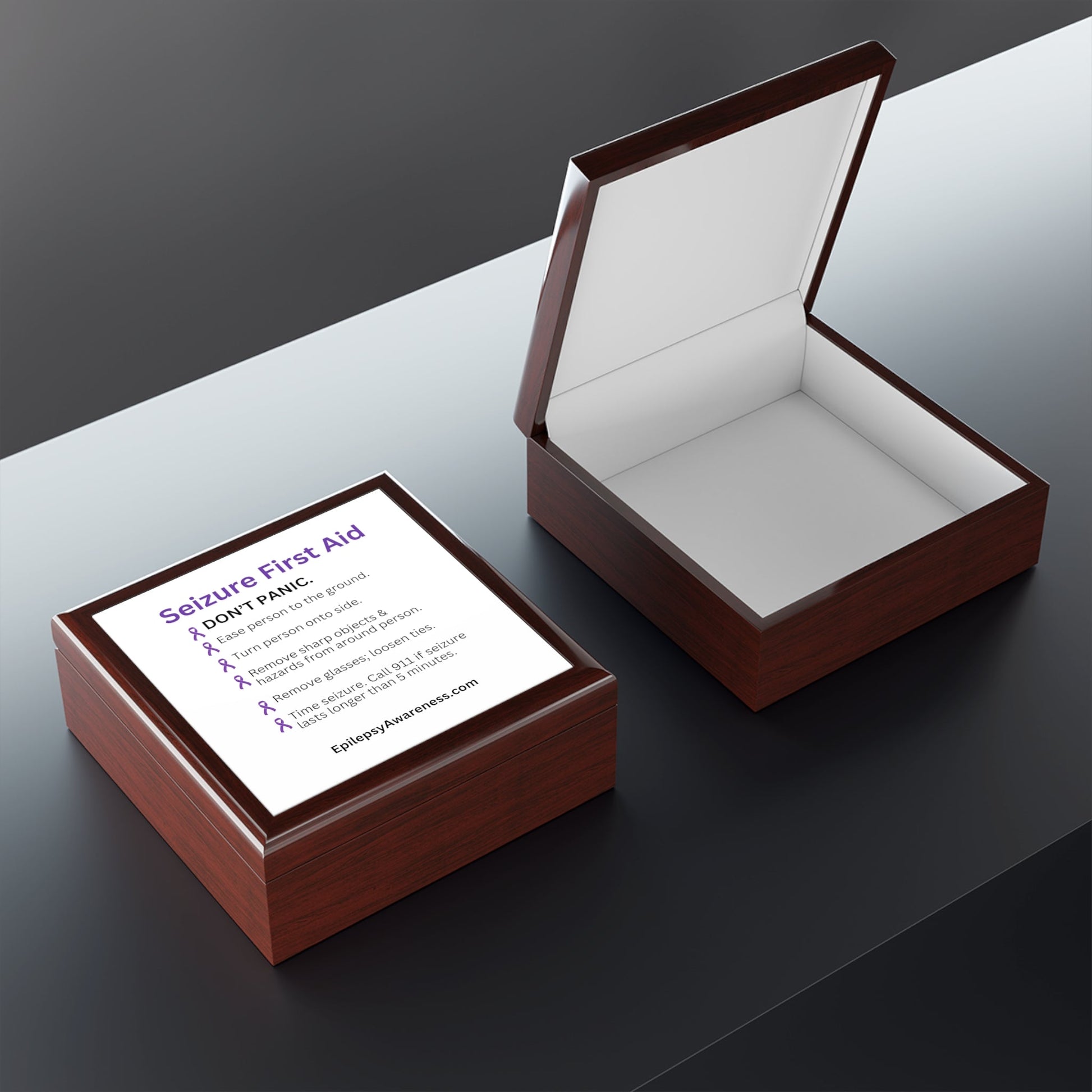 Seizure First Aid Jewelry Box - Home Decor - Epileptic Al’s Shop