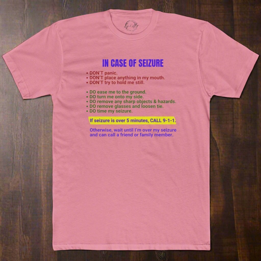 Seizure First Aid Unisex Cotton Crew Tee - T-Shirt - EpiAl's Shop