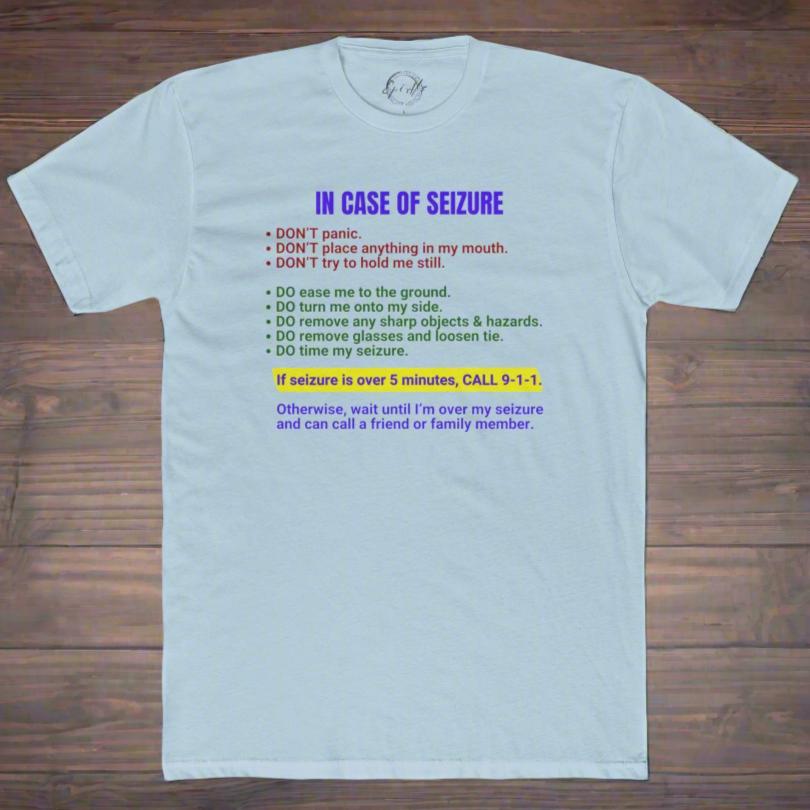Seizure First Aid Unisex Cotton Crew Tee - T-Shirt - EpiAl's Shop