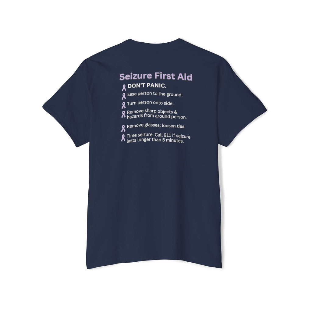 Seizure First Aid Unisex Heavy Cotton Pocket Tee - T - Shirt - Epileptic Al’s Shop