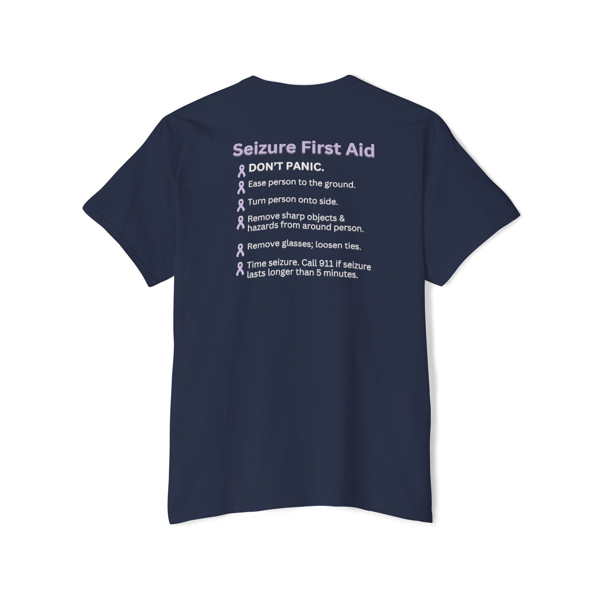 Seizure First Aid Unisex Heavy Cotton Pocket Tee - T - Shirt - Epileptic Al’s Shop