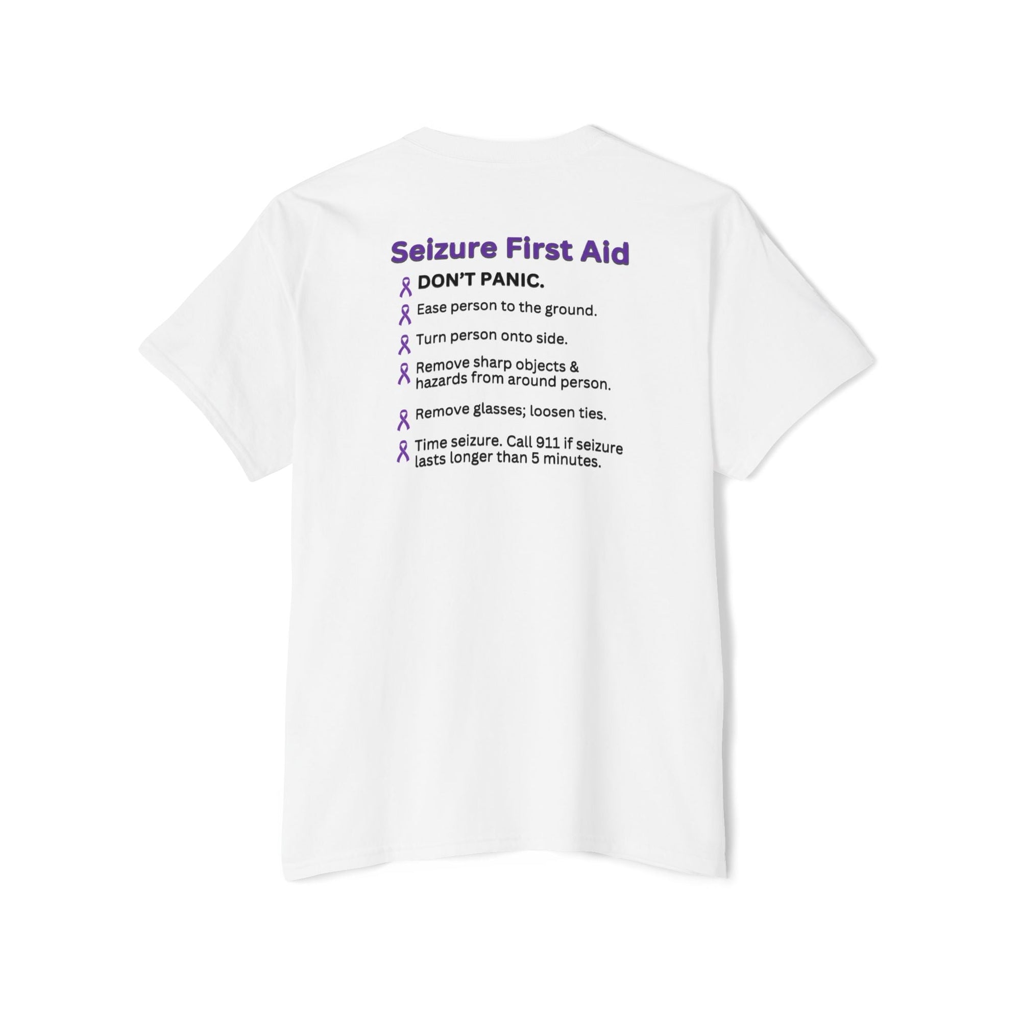 Seizure First Aid Unisex Heavy Cotton Pocket Tee - T - Shirt - Epileptic Al’s Shop