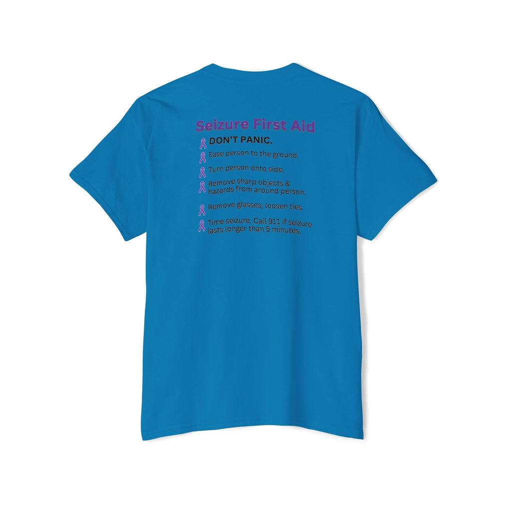 Seizure First Aid Unisex Heavy Cotton Pocket Tee - T - Shirt - Epileptic Al’s Shop