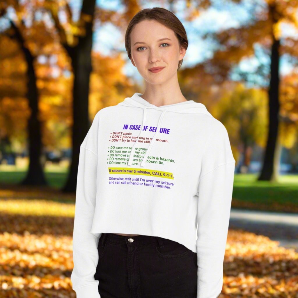 Seizure First Aid Women’s Cropped Hooded Sweatshirt - Hoodie - EpiAl's Shop