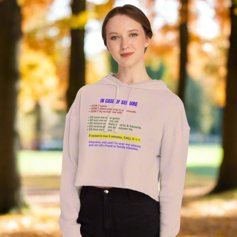 Seizure First Aid Women’s Cropped Hooded Sweatshirt - Hoodie - EpiAl's Shop