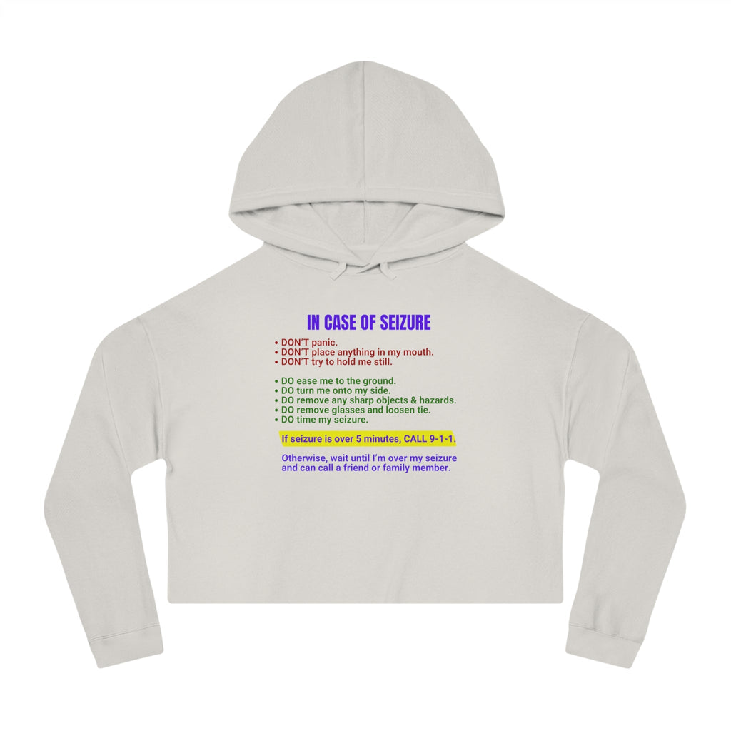 Seizure First Aid Women’s Cropped Hooded Sweatshirt - Hoodie - EpiAl's Shop