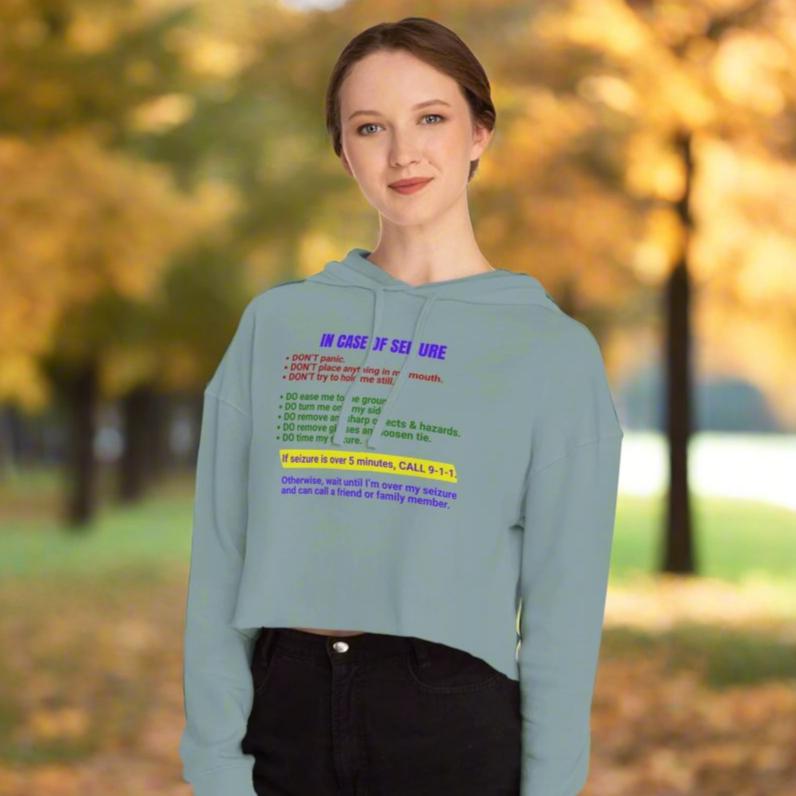 Seizure First Aid Women’s Cropped Hooded Sweatshirt - Hoodie - EpiAl's Shop