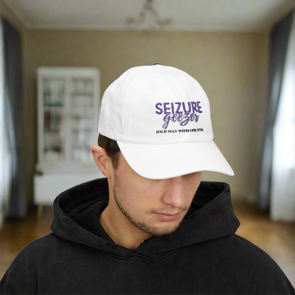 Seizure Geezer Classic Dad Cap - Supportive Hat for Epilepsy Awareness - Hats, Baseball & Trucker - EpiAl's Shop