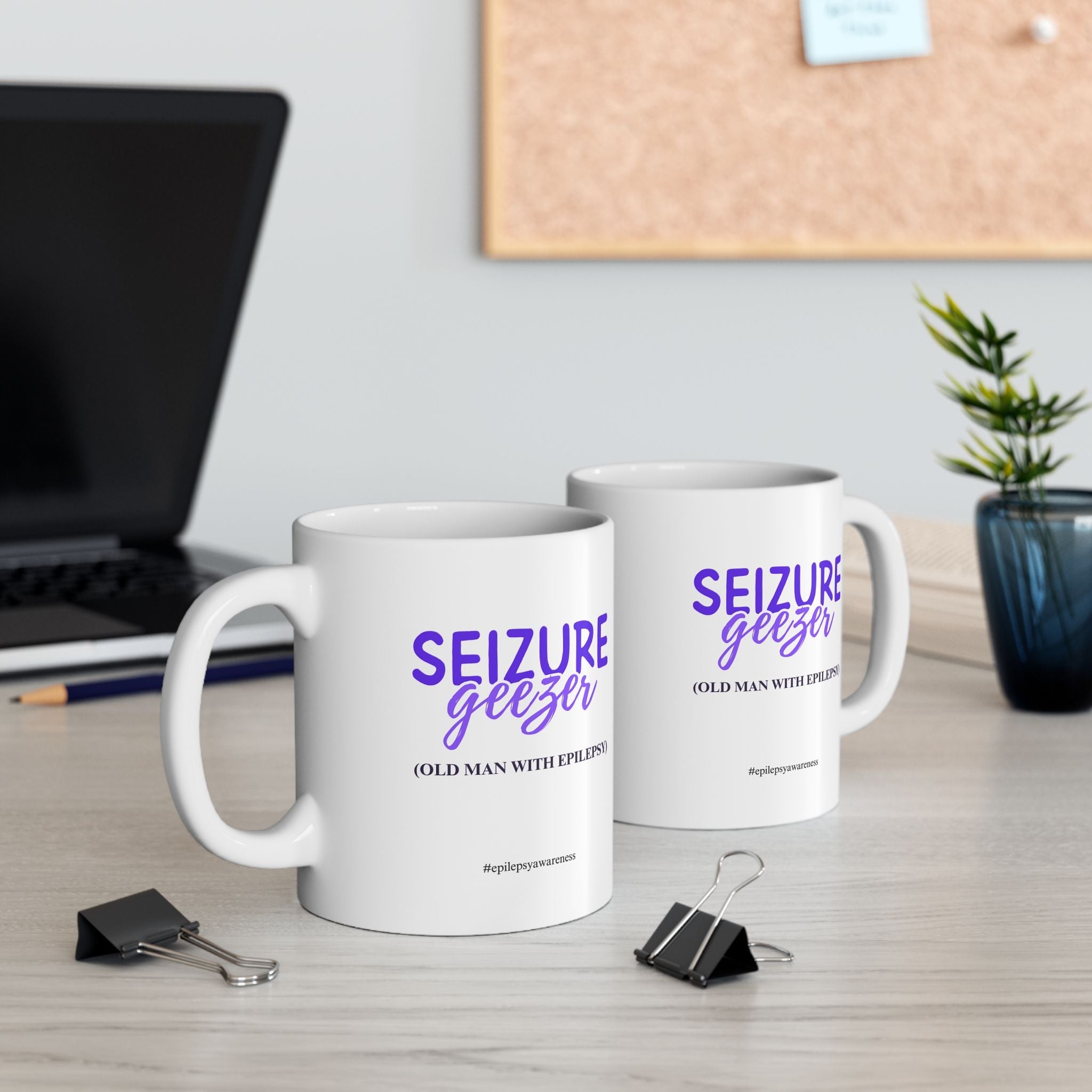 Seizure Geezer Epilepsy Awareness Ceramic Mug - Drinkware, Coffee Mugs - EpiAl's Shop
