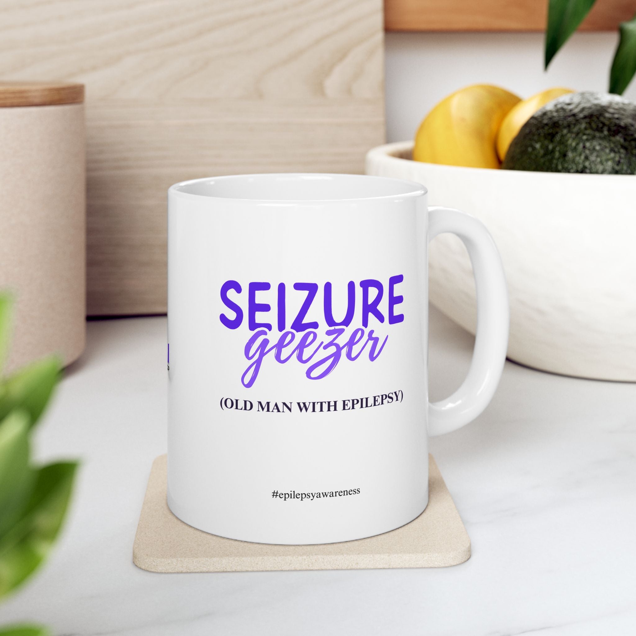 Seizure Geezer Epilepsy Awareness Ceramic Mug - Drinkware, Coffee Mugs - EpiAl's Shop