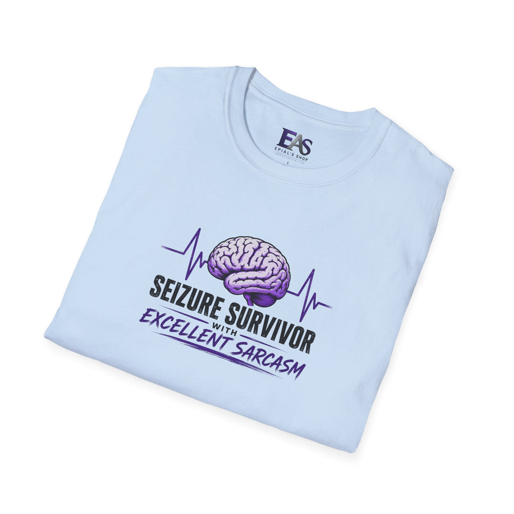 Seizure Survivor With Excellent Sarcasm Epilepsy T-Shirt - Clothing, Unisex, T-Shirts - EpiAl's Shop