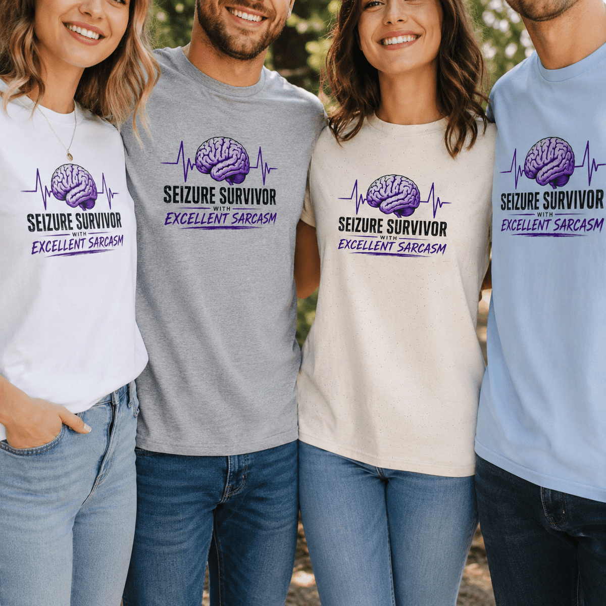 Seizure Survivor With Excellent Sarcasm Epilepsy T-Shirt - Clothing, Unisex, T-Shirts - EpiAl's Shop