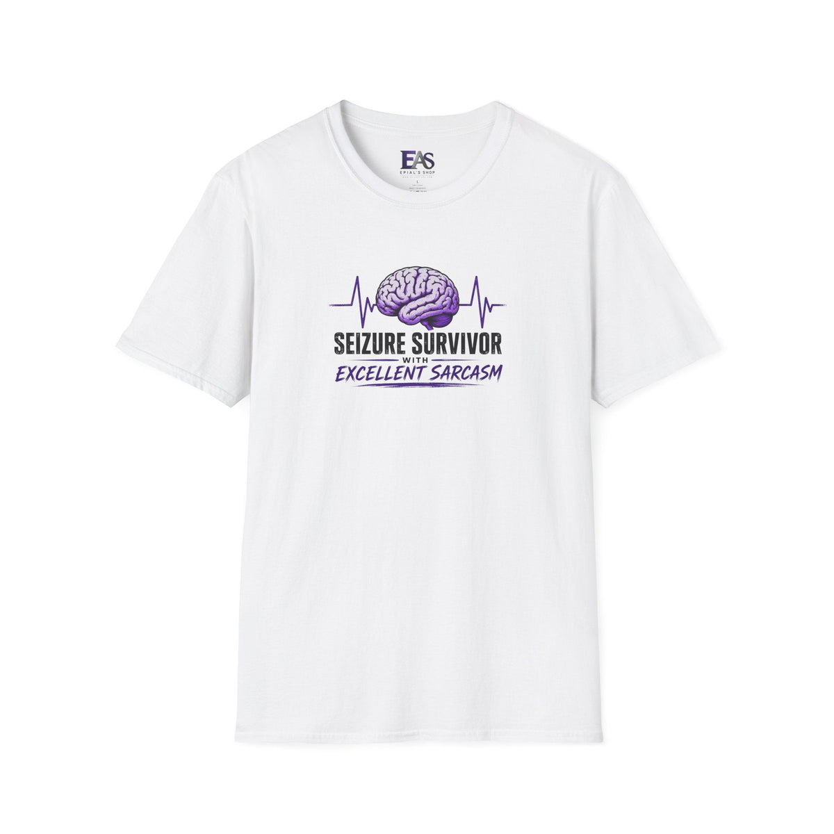 Seizure Survivor With Excellent Sarcasm Epilepsy T-Shirt - Clothing, Unisex, T-Shirts - EpiAl's Shop