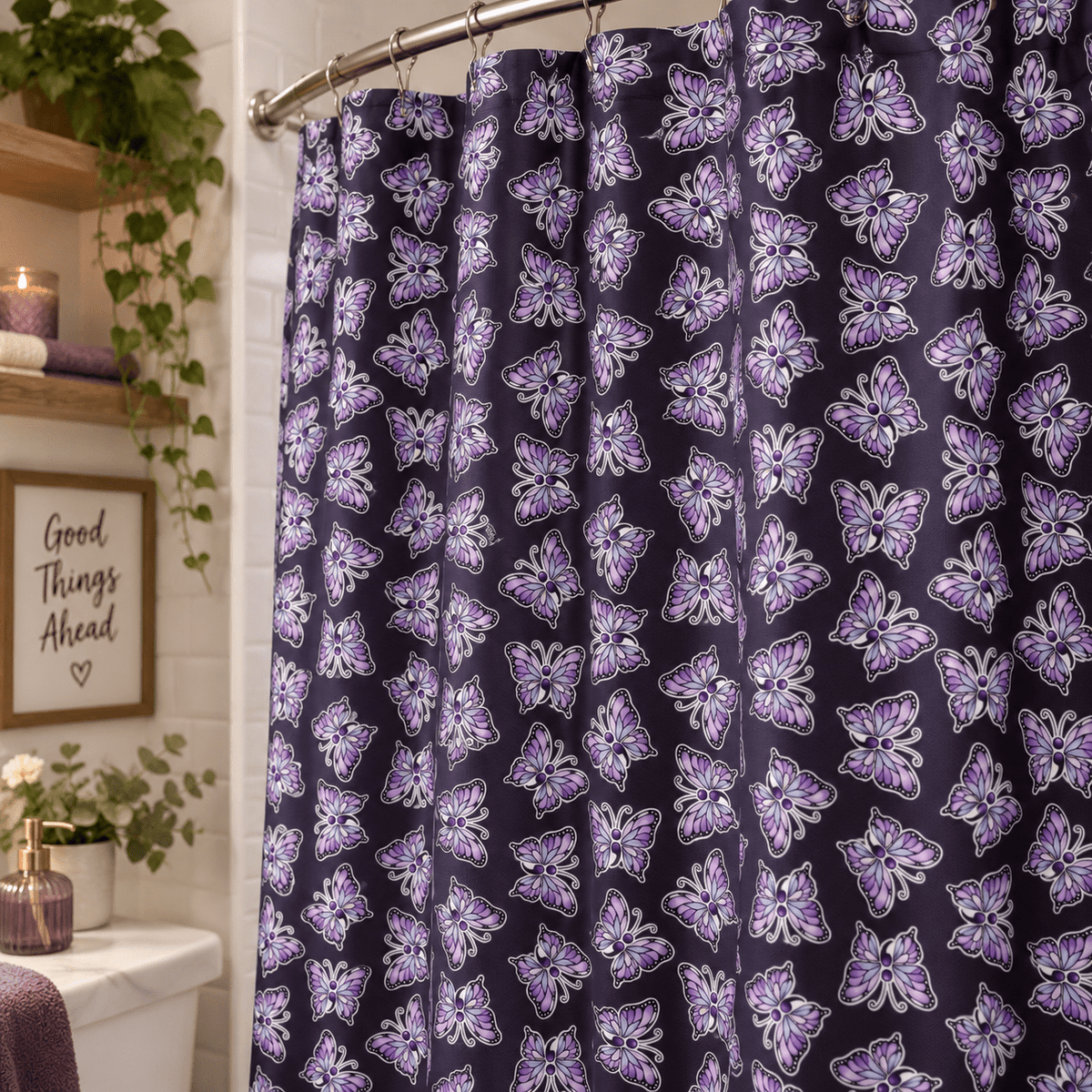 Semicolon Butterfly Suicide Awareness Shower Curtain - Decor, Curtains, Shower - EpiAl's Shop