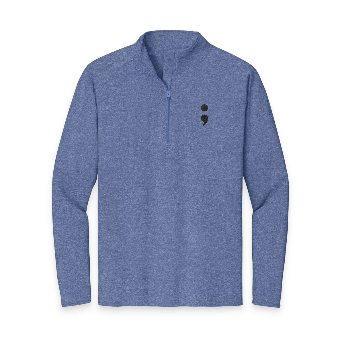 Semicolon Suicide Awareness Embroidered Quarter-Zip Pullover - Clothing, Unisex, Sweatshirts - EpiAl's Shop