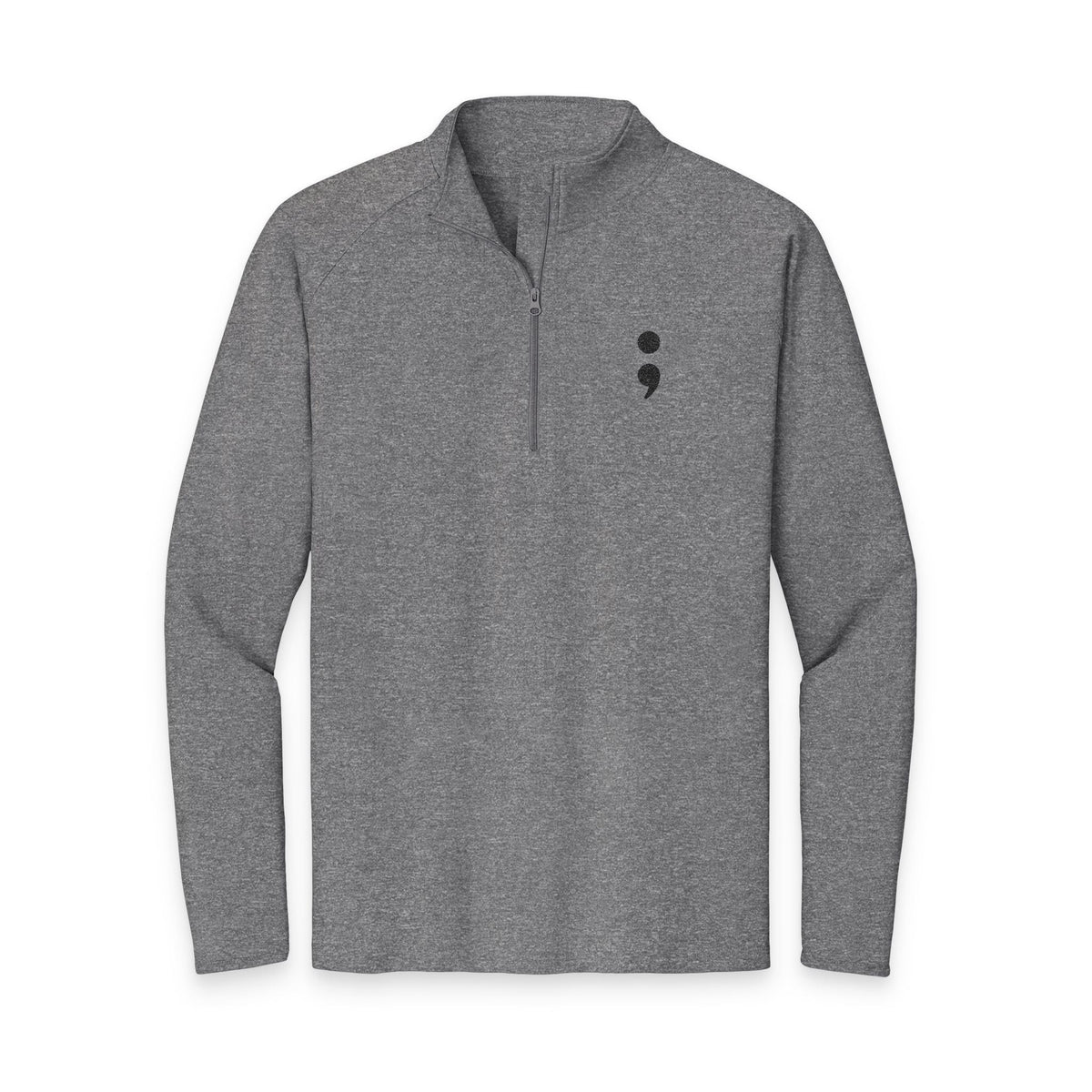 Semicolon Suicide Awareness Embroidered Quarter-Zip Pullover - Clothing, Unisex, Sweatshirts - EpiAl's Shop