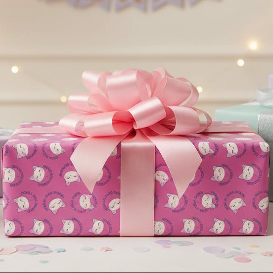 Sending Good Things Cat Gift Wrap – Pink All-Occasion Wrapping Paper - Gift Wrap, Paper - EpiAl's Shop