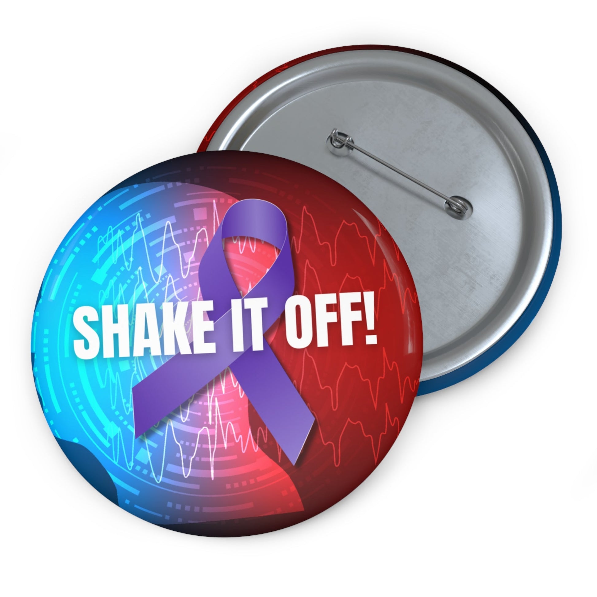 Shake it Off Epilepsy Awareness Pin Buttons - Accessories - Epileptic Al’s Shop