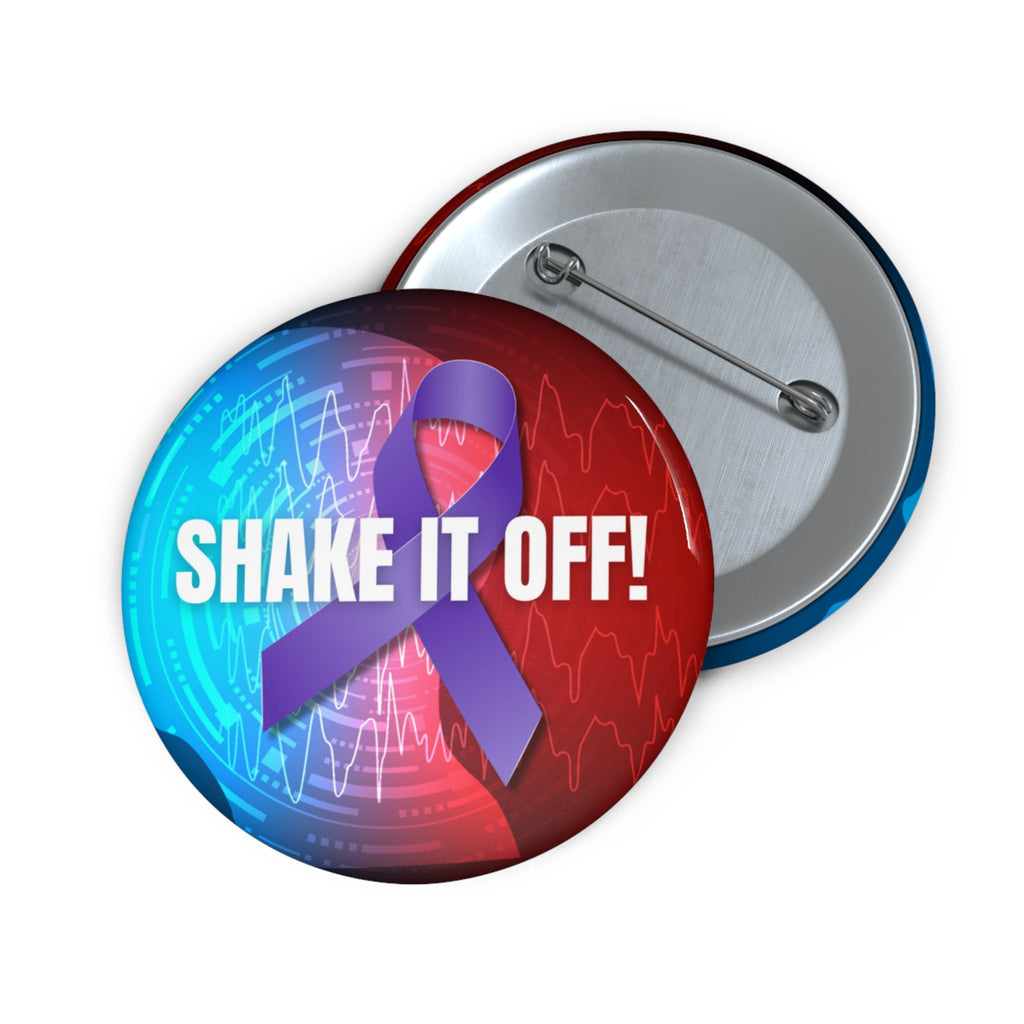 Shake it Off Epilepsy Awareness Pin Buttons - Accessories - Epileptic Al’s Shop