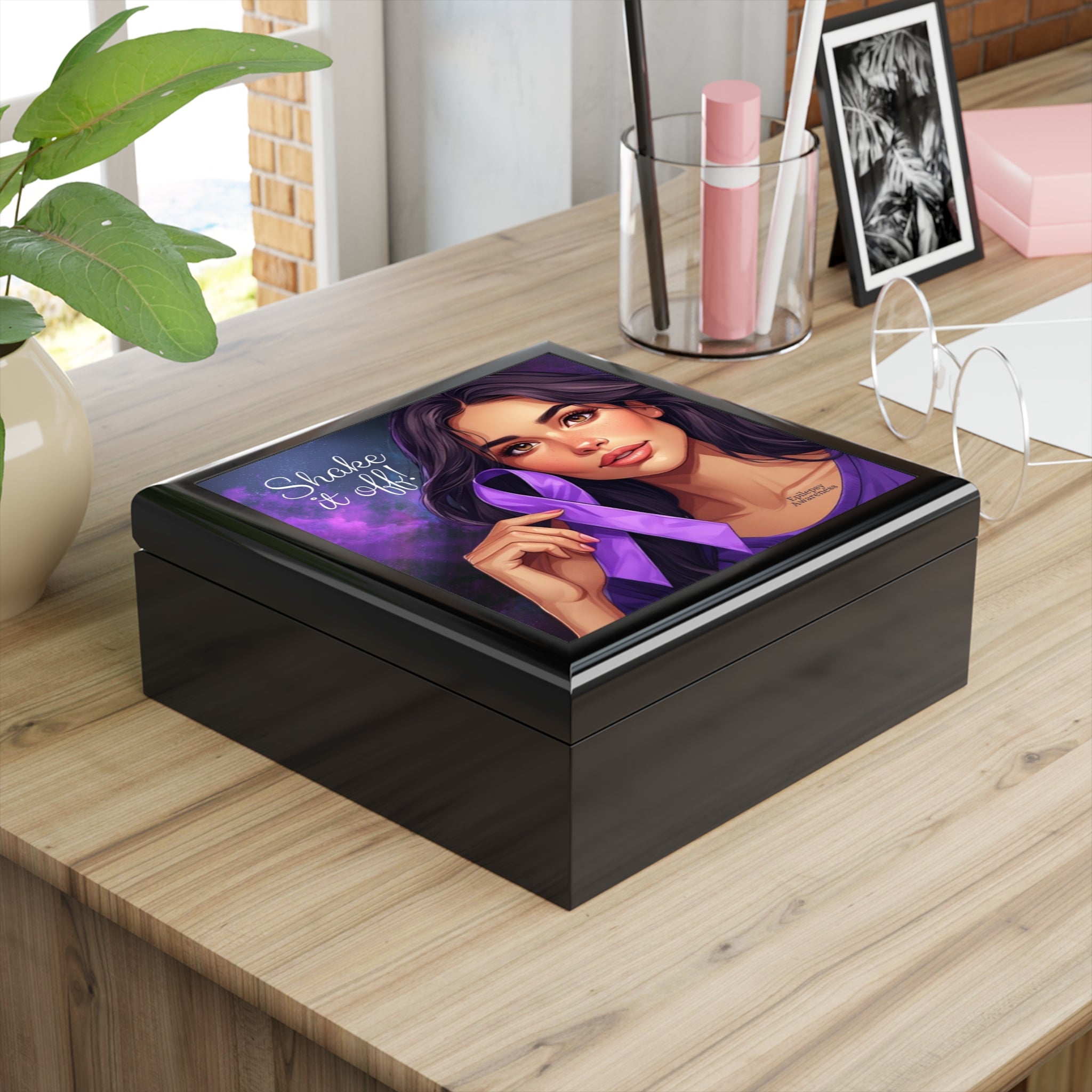 Shake It Off Jewelry Box, Awareness Gift - Decor, Bedroom, Jewelry Boxes - EpiAl's Shop