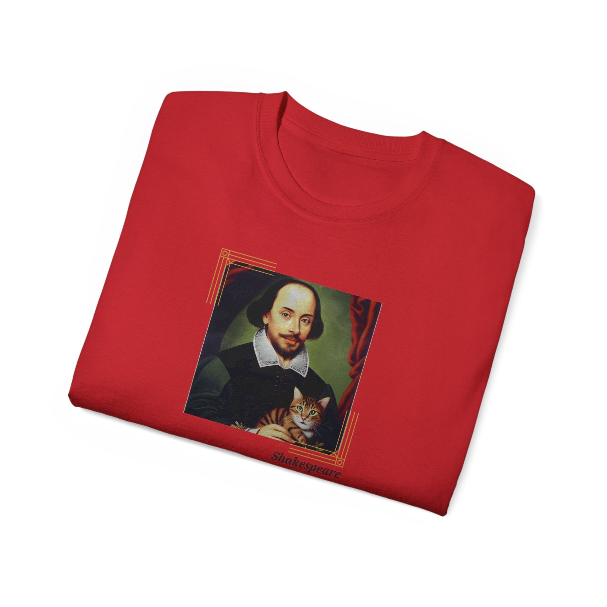 Shakespeare Cat Unisex Ultra Cotton Tee - T - Shirt - Epileptic Al’s Shop