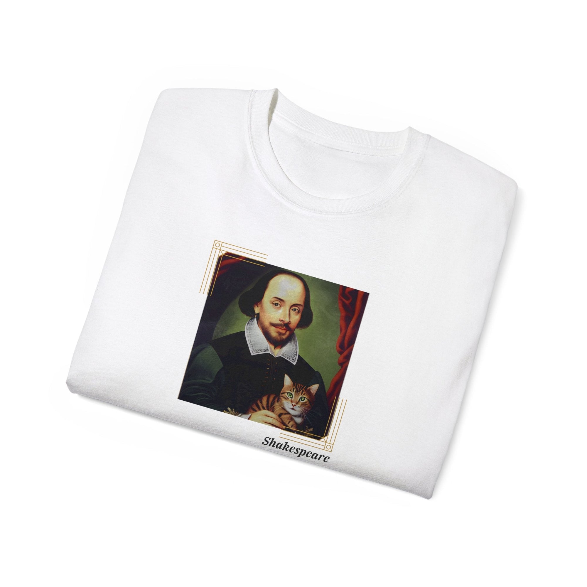 Shakespeare Cat Unisex Ultra Cotton Tee - T - Shirt - Epileptic Al’s Shop