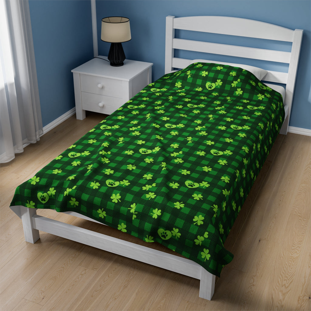 Shamrock Velveteen Plush Blanket - EpiAl's Shop