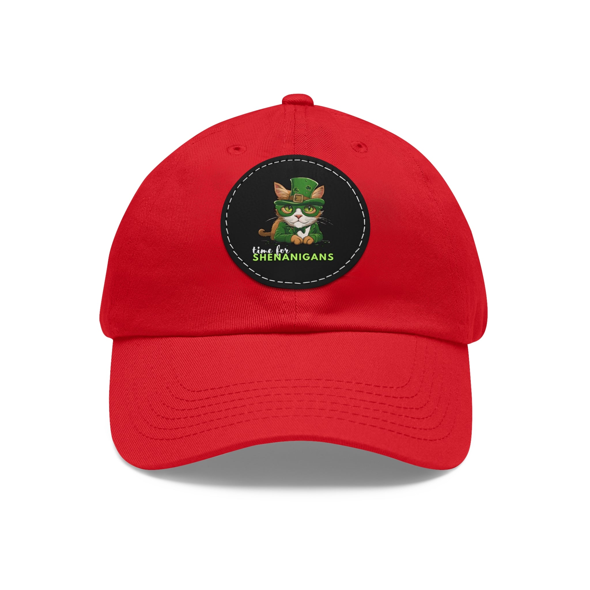 Shenanigans Dad Hat with Leather Patch (Round) - EpiAl's Shop