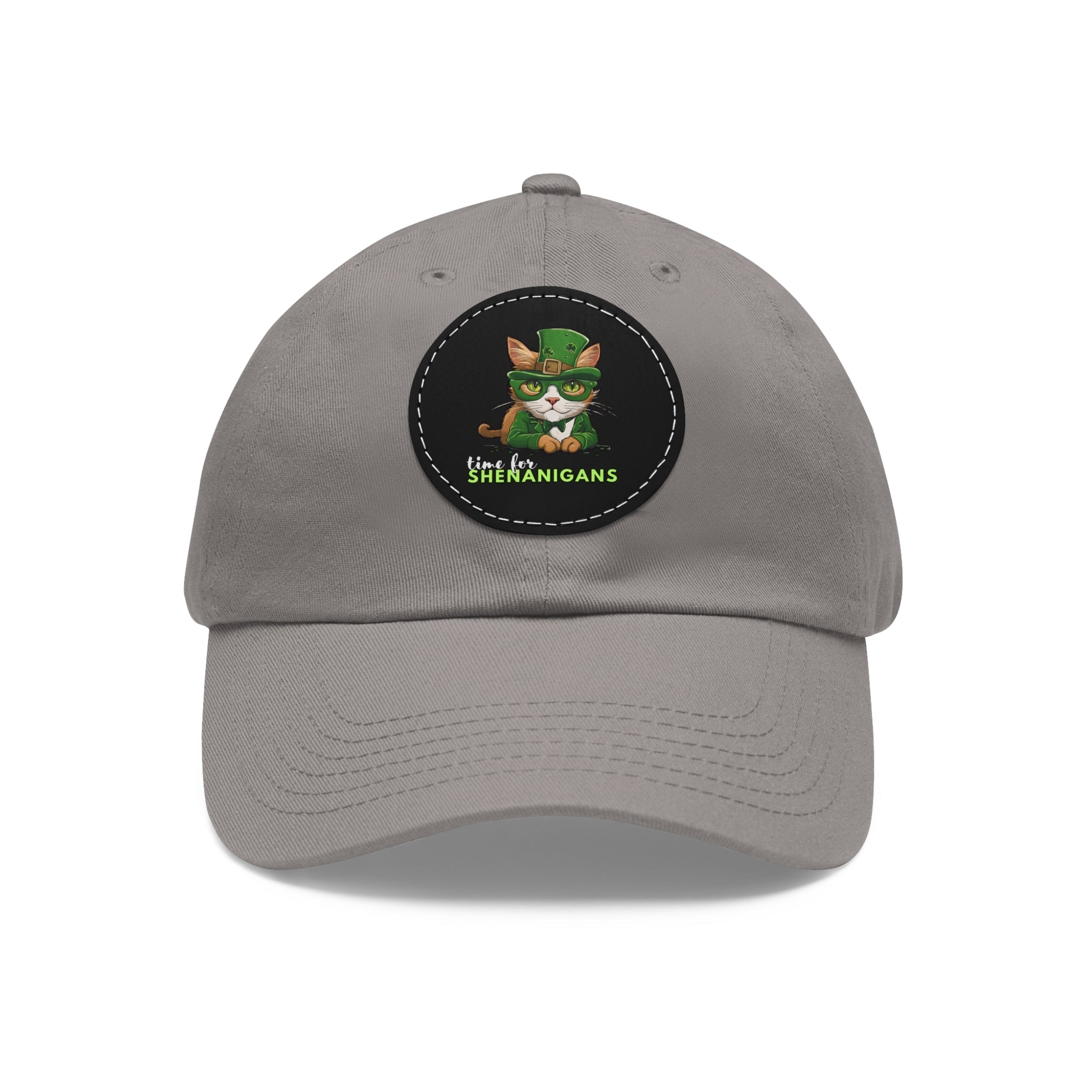 Shenanigans Dad Hat with Leather Patch (Round) - EpiAl's Shop