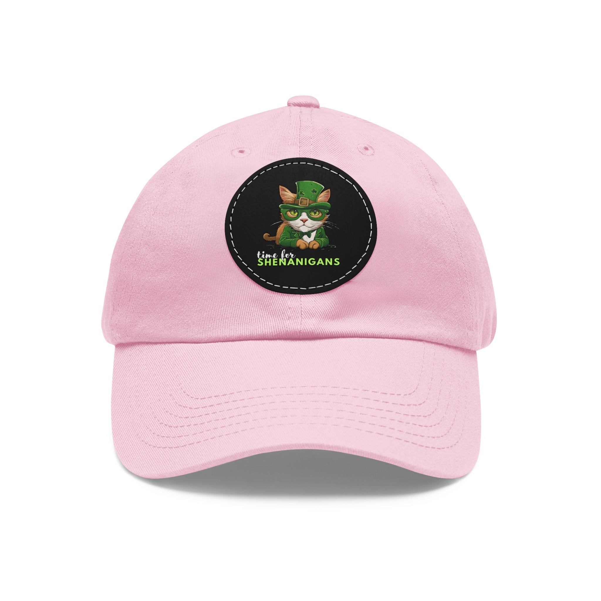 Shenanigans Dad Hat with Leather Patch (Round) - EpiAl's Shop