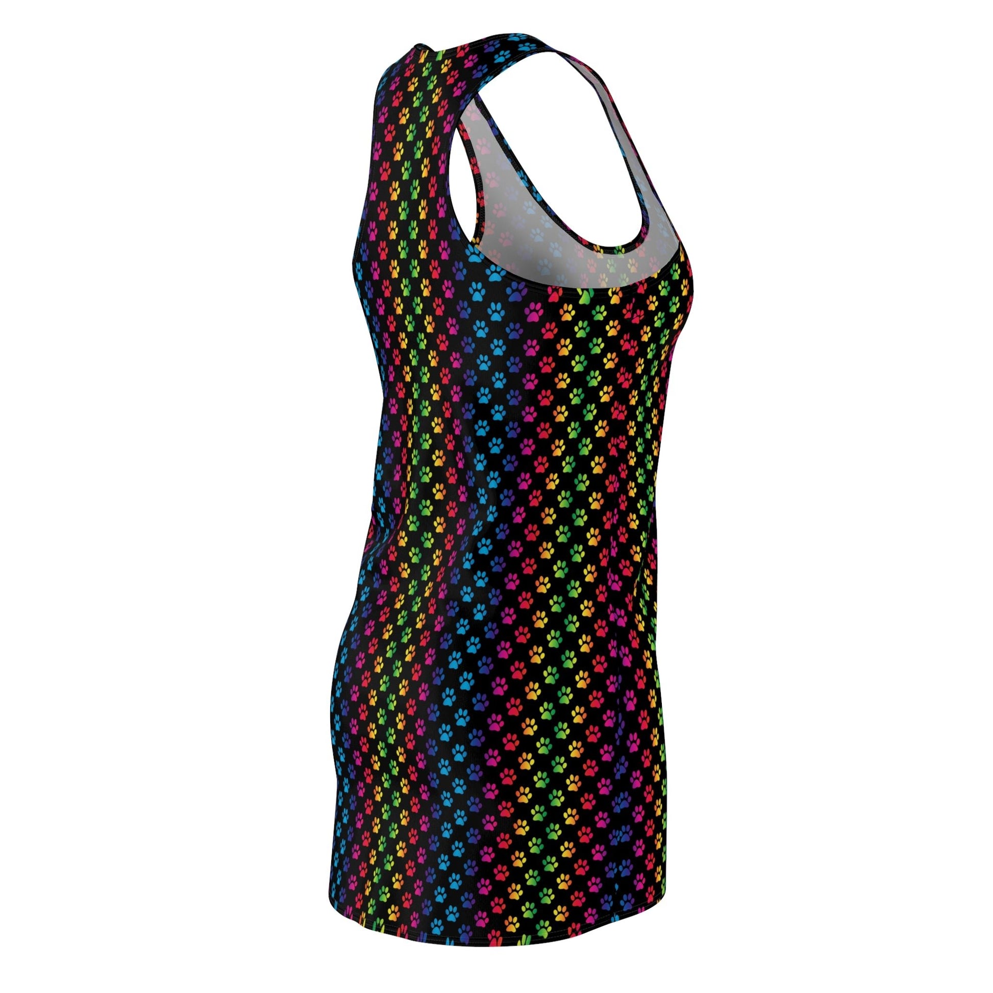 Shimmery Cat Paws Women's Cut & Sew Racerback Dress - All Over Prints - Epileptic Al’s Shop