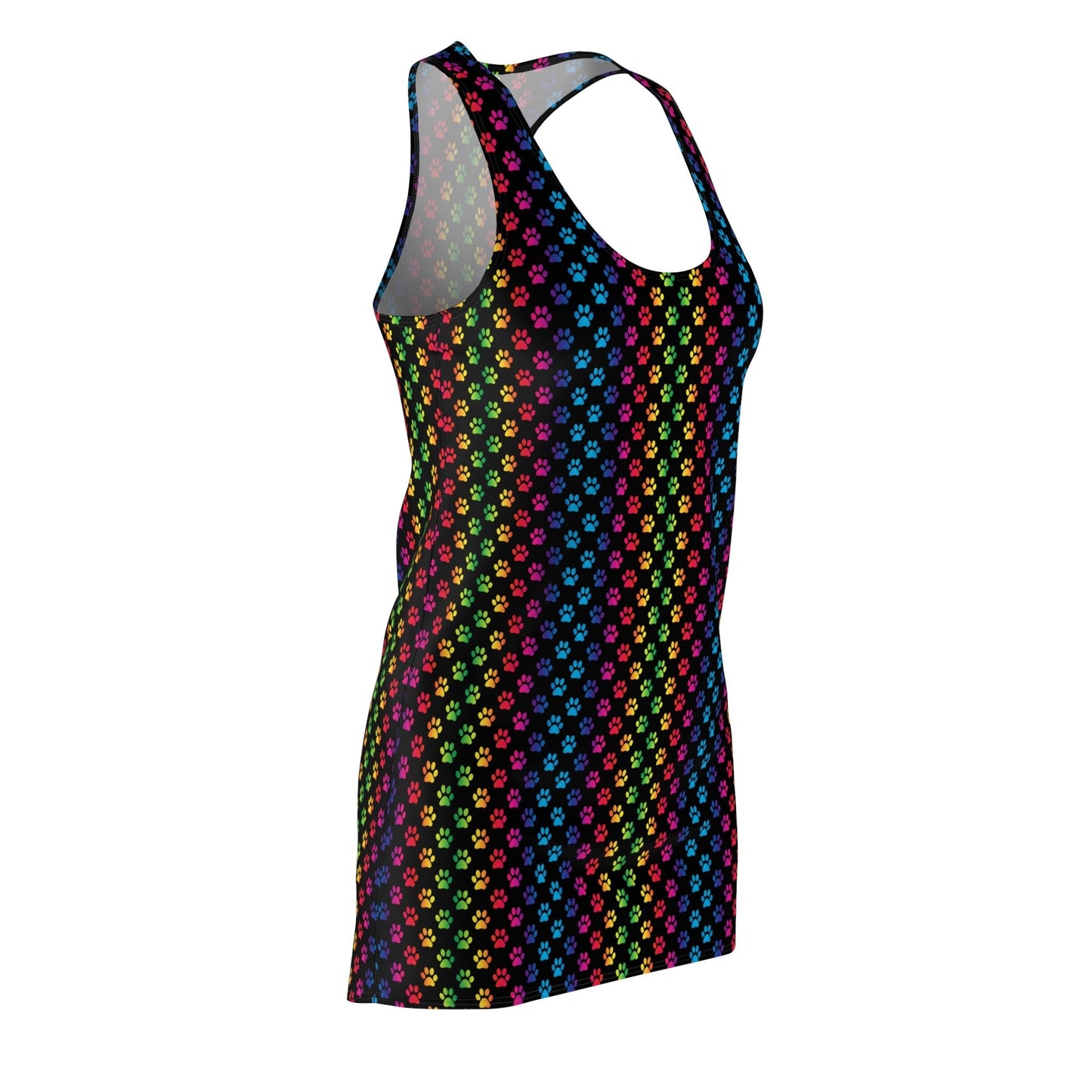Shimmery Cat Paws Women's Cut & Sew Racerback Dress - All Over Prints - Epileptic Al’s Shop
