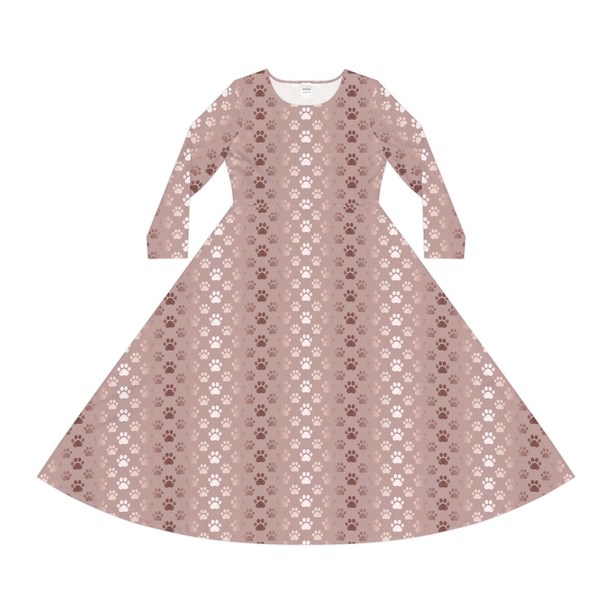 Shimmery Paws Long Sleeve Dance Dress - All Over Prints - Epileptic Al’s Shop