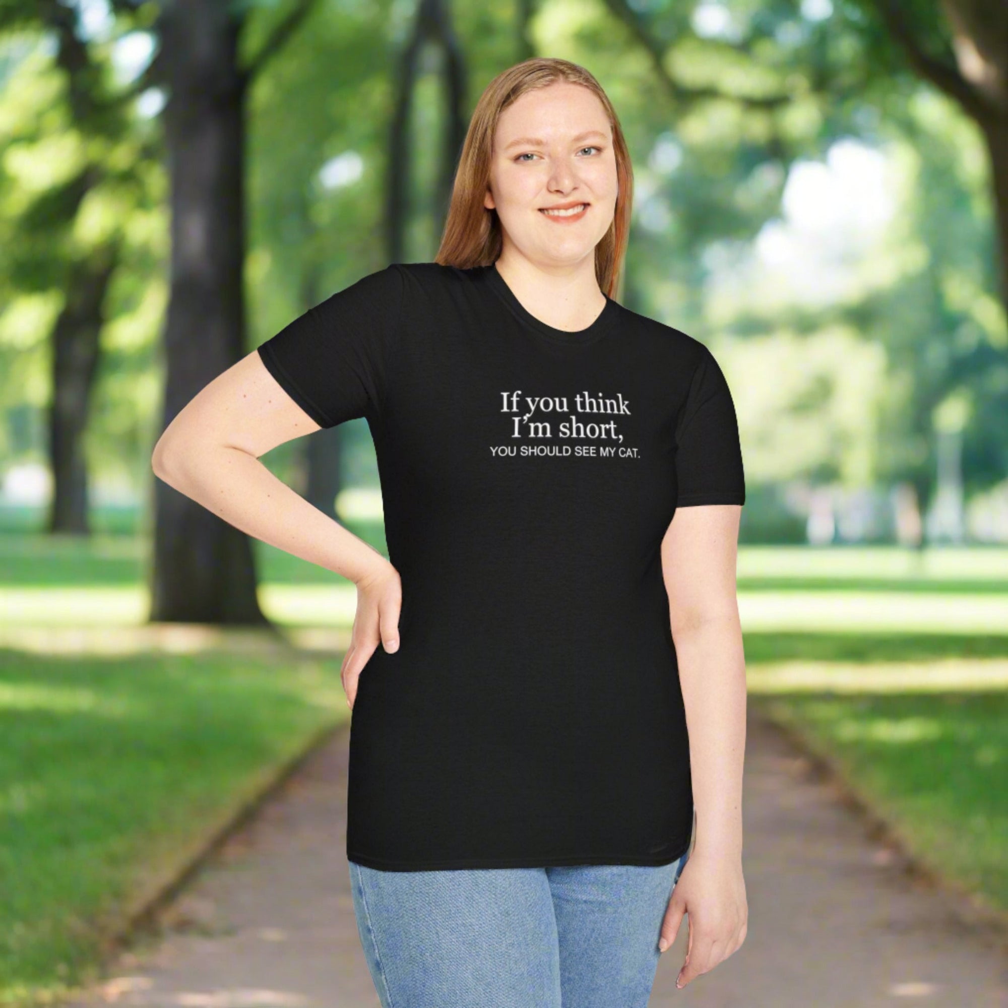 Short Cat Unisex Softstyle T - Shirt - T - Shirt - Epileptic Al’s Shop